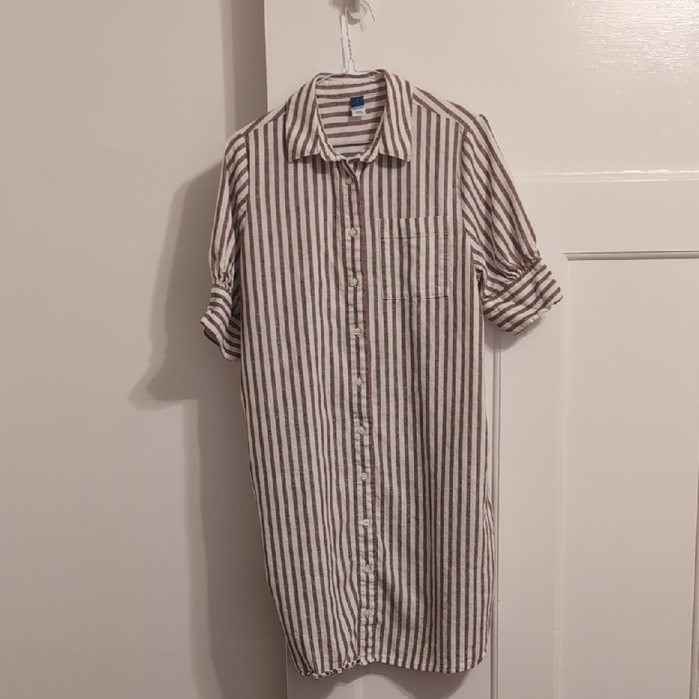 Old Navy Striped Shirt - Brown and White